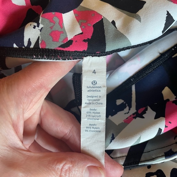 Lululemon Pace Rival Crop 22" Leggings Pop Cut Boom Juice Sculpt Lux Size 4 - Picture 6 of 6